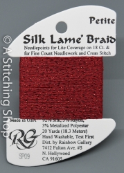 Silk Lame' Petite-SP009-Dark Red