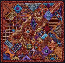 Lorene Salt-Autumn Kaleidoscope-Materials Pack and w/Black Canvas