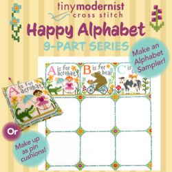 Tiny Modernist-2022-Happy Alphabet SAL-9 Printed Charts