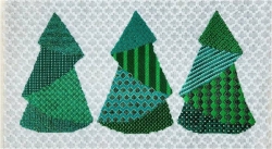 Lynn Mason-A Trio of Trees Painted Canvas-16.5" x 10" (18ct) 